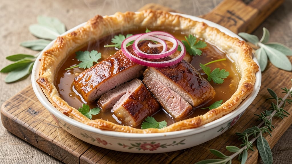 Pork Pie Gelatin Recipe: Savory Meat and Herb Gelatin With Crispy Topping