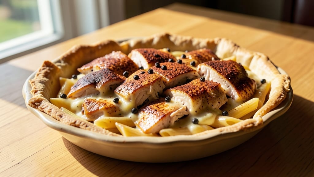 American Cafe Smoked Chicken Pasta Pie Recipe: Smoky-Deep Flavor With Crispy Top Edge
