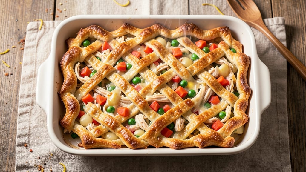 Bisquick Chicken Pot Pie Recipe (9x13 Pan): Foolproof Foil-Sealed Crust That Stays Golden