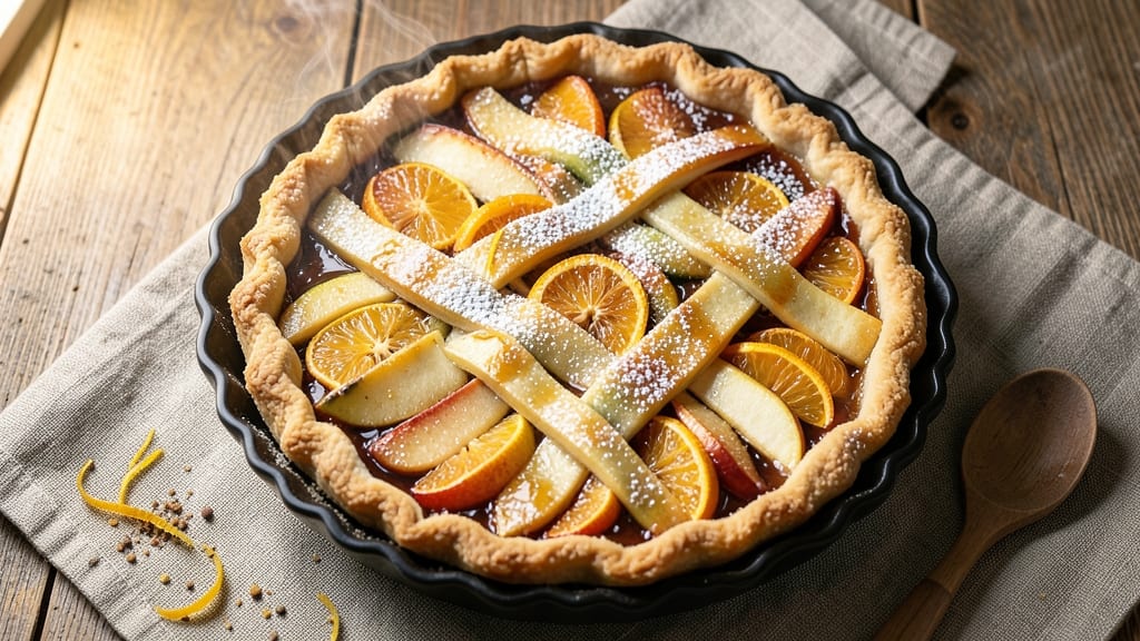 Apple And Orange Pie Recipe: Citrus Zest Crust With Spiced Fruit Filling