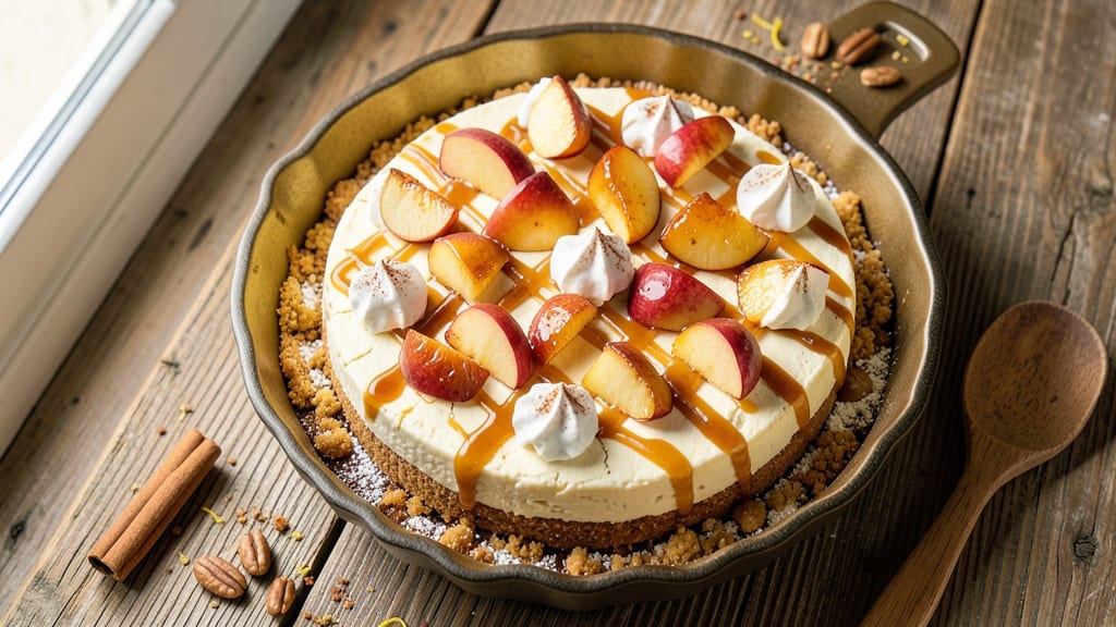 Apple Pie Cheesecake Recipe Carnival Eats: Two-Layer Dream With Foil-Sealed Crust