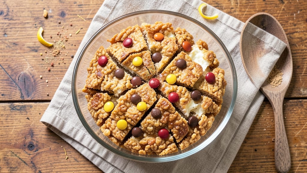 Rice Krispie Treat Recipe with Mini M&ms: Crunchy Clusters and Melty Chocolate Magic