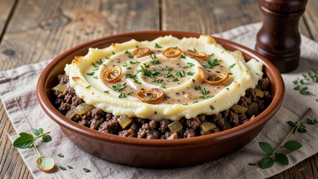 Shepherd's Pie Recipe with Cream of Mushroom: Savory Gravy Crowned With Ultra-Creamy Topping