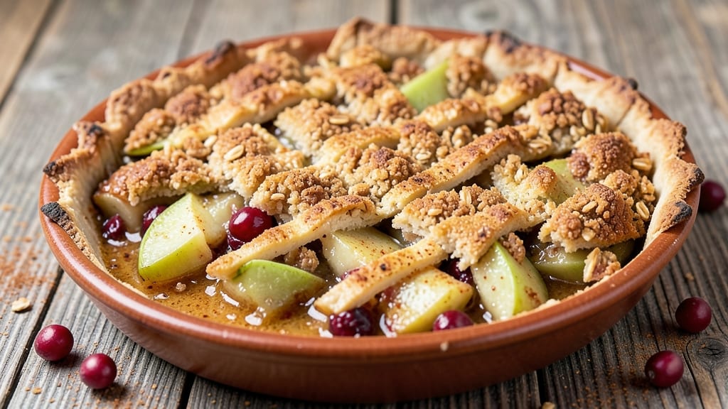 Apple Cranberry Crumb Pie Recipe: Tart-Sweet Filling with Buttery Crunch Topping