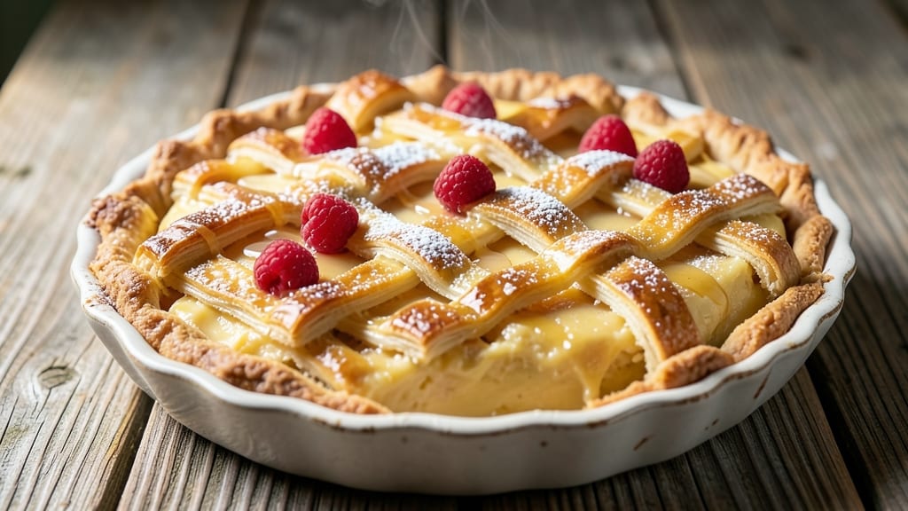 Amish Vanilla Pie Recipe: Homestyle Vanilla Bean Filling with Crispy Lattice Top