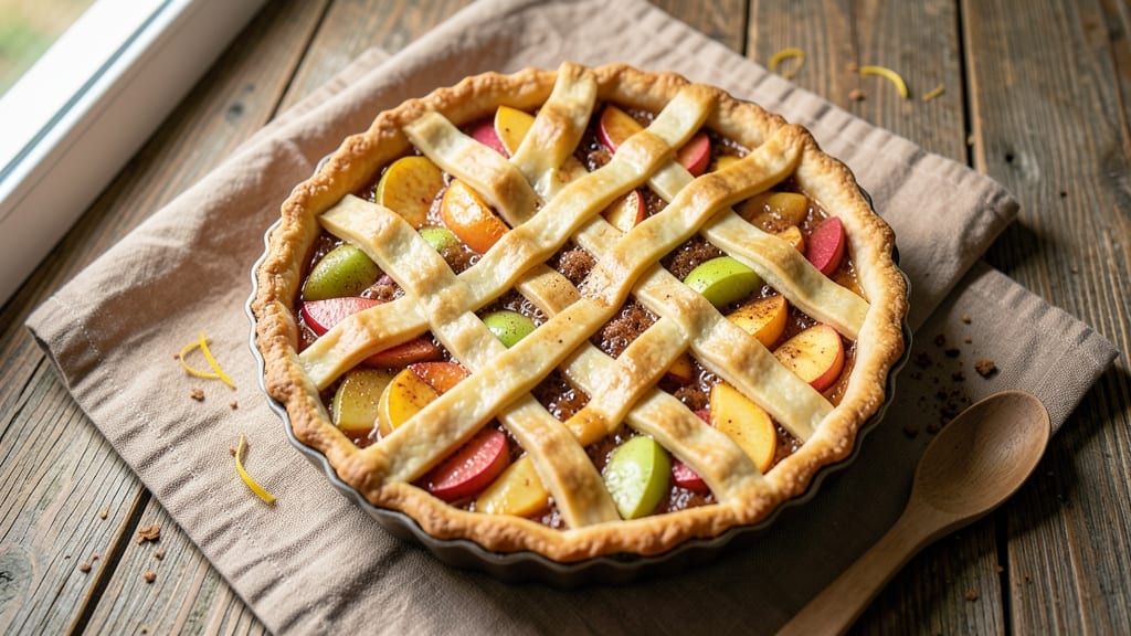 10-Inch Deep Dish Apple Pie Recipe: Caramelized Top Edge and Buttery Lattice Crunch