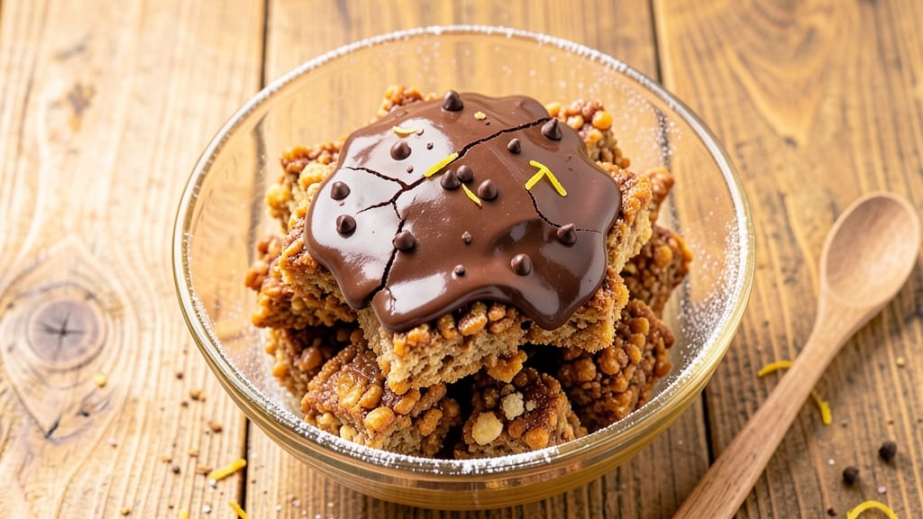 Rice Krispie Treats With Chocolate Topping Recipe: Crunchy Clusters Drowned in Rich Ganache