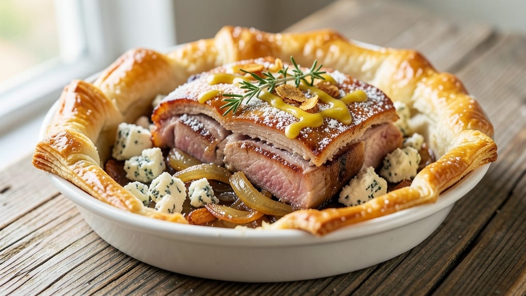 Pork and Stilton Pie Recipe: Savory Cheese and Meat Filling in Flaky Crust