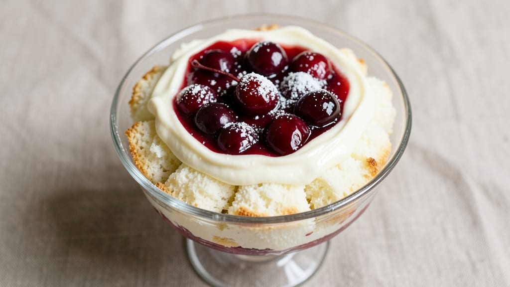 Recipe Using Angel Food Cake Mix and Cherry Pie Filling: No-Bake Cheesecake Bars With Bursting Fruit