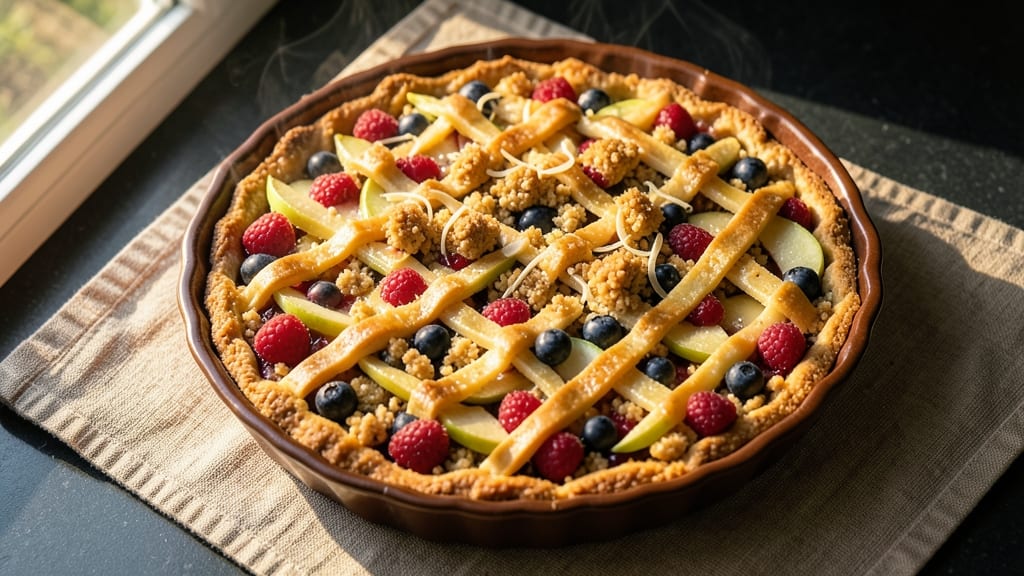 Apple Berry Crumble Pie Recipe: Warm Spice and Buttery Topping Harmony