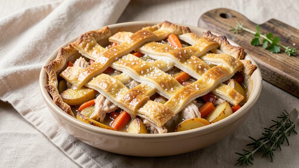Progresso-Style Pot Pie Recipe: Foolproof Flaky Crust Over Savory Gravy