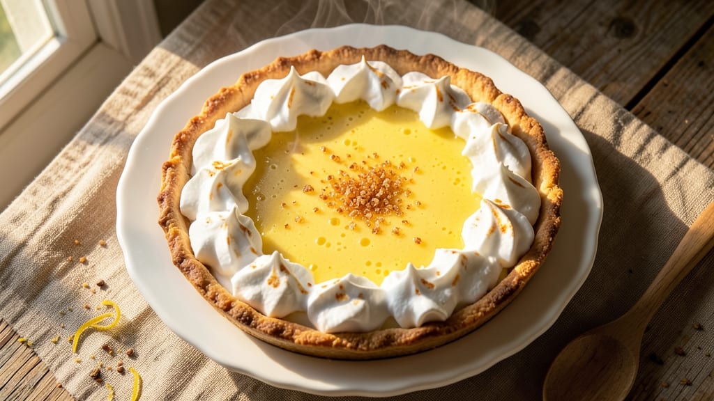 10-Inch Lemon Meringue Pie Recipe: Golden Crust and Cloud-Kissed Topping