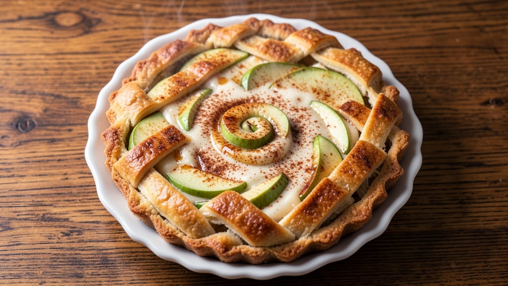 Apple and Custard Impossible Pie Recipe: Warm Spiced Apples and Creamy Custard Fusion